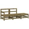 vidaXL Salon de jardin 3 pcs bois de pin impr&eacute;gn&eacute;