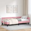 vidaXL Cadre de lit d'angle Rose 90 cm x 190 cm VeloursetContreplaqu&eacute;