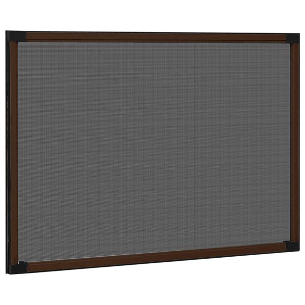 vidaXL Moustiquaire extensible pour fenêtres Marron (75-143)x50 cm