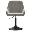 vidaXL Tabouret de bar Gris clair Velours