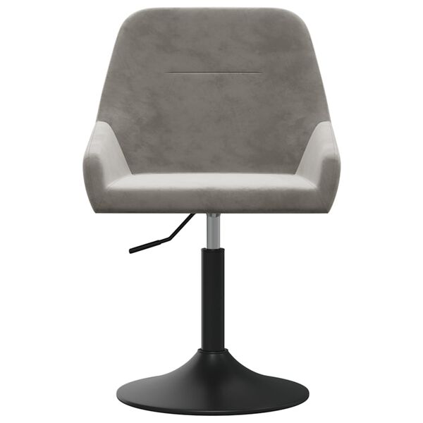 vidaXL Tabouret de bar Gris clair Velours