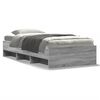 vidaXL Cadre de lit sans matelas sonoma gris 90x190 cm