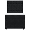 vidaXL Sommier &agrave; lattes de lit avec matelas Noir 90x200 cm Velours