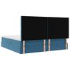 vidaXL Lit avec rangement et matelas Bleu fonc&eacute; 200 x 200 cm Velours