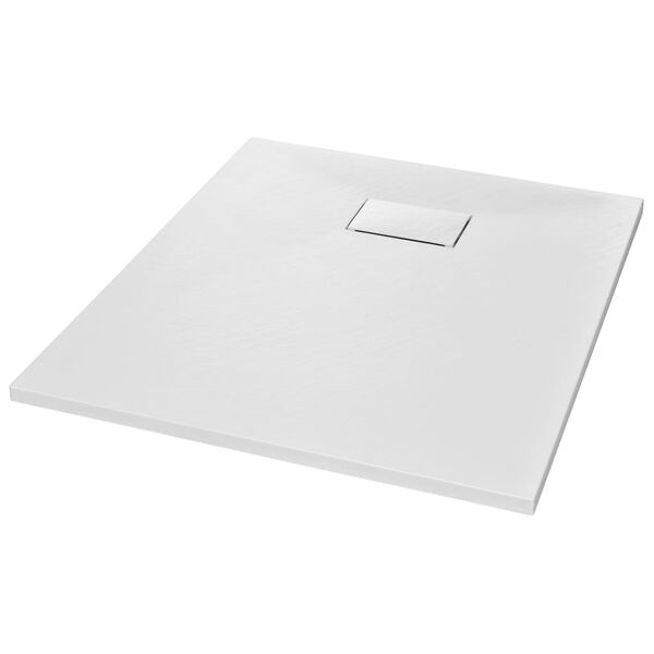 vidaXL Bac de douche SMC Blanc 90 x 70 cm