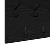 vidaXL Porte-manteau mural avec &eacute;tag&egrave;re Ch&ecirc;ne noir 80 x 40 x 12 cm
