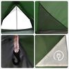 vidaXL Tente familiale avec toit Vert et blanc 315 x 286 x 200 cm