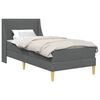 vidaXL Cadre de lit avec matelas Gris fonc&eacute; 100 x 200 cm Polyester