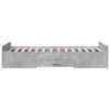 vidaXL Cadre de lit avec tiroirs sans matelas gris b&eacute;ton 100x200 cm