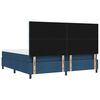 vidaXL Lit &agrave; ressorts avec matelas Bleu 200 x 200 cm tissu