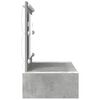vidaXL Table de Toilette Gris 100 x 40 x 70 cm Bois d'ing&eacute;nierie