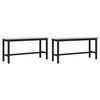 vidaXL Bancs de Salle &agrave; Manger 2 pcs Naturel 100 x 32,5 x 49 cm