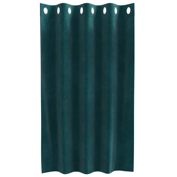 vidaXL Rideaux occultants 2 pcs Vert foncé 140 x 140 cm Velours