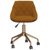 vidaXL Chaise pivotante de salle &agrave; manger Marron Velours