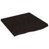 vidaXL Dessus de table marron fonc&eacute; bois ch&ecirc;ne massif trait&eacute;