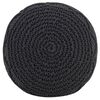 vidaXL Pouf fait à la main en macramé Anthracite 45x30 cm Coton