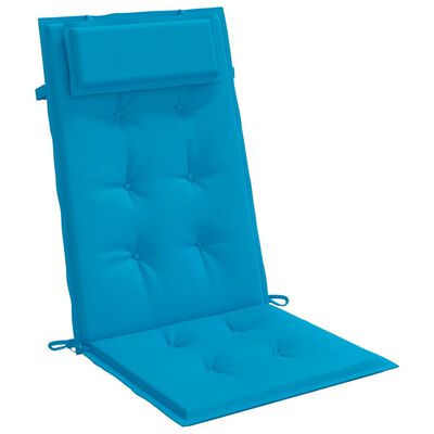 vidaXL Coussins de chaise à dossier haut lot de 6 bleu clair