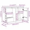 vidaXL Buffet avec tiroir Ch&ecirc;ne brun 111 x 34 x 75 cm Pin massif