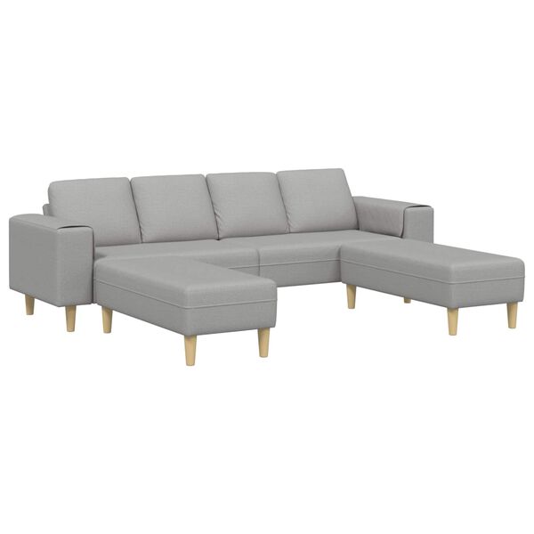 vidaXL Canap&eacute; de salon 3 pcs Gris nuage Polyester