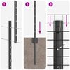 vidaXL Cl&ocirc;ture avec poteau Gris 1,4 x 10 m Acier et PVC