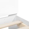 vidaXL Cadre de lit sans matelas avec t&ecirc;te de lit blanc 100x200 cm