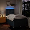 vidaXL Sommier &agrave; lattes de lit avec matelas Bleu 120x200 cm Tissu