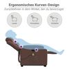 vidaXL Fauteuil inclinable de massage Marron Similicuir