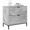 vidaXL Table de chevet Gris b&eacute;ton 63,5 x 36 x 61 cm Bois d'ing&eacute;nierie