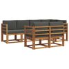 vidaXL Ensemble de canap&eacute;s d'ext&eacute;rieur 7 pc Naturel et Anthracite