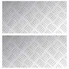 vidaXL Nez de marche Rectangulaire 2 pcs Argent&eacute; 40 x 20 cm Aluminium