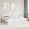 vidaXL Cadre de lit avec tiroir Blanc 200 x 200 cm Bois Ing&eacute;nierie