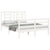 vidaXL Cadre de lit sans matelas blanc 140x190 cm bois massif