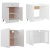 vidaXL Ensemble de 4 meubles de cuisine "Lyon" en bois d'ingénierie blanc