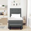 vidaXL Lit &agrave; ressorts avec matelas Gris fonc&eacute; 80 x 200 cm tissu