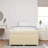 vidaXL Cadre de lit avec matelas Cr&egrave;me 120 x 190 cm tissu