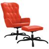 vidaXL Chaise de relaxation avec repose-pied Rouge Similicuir