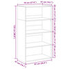 vidaXL Buffet haut ch&ecirc;ne fum&eacute; 70x41x124 cm bois d'ing&eacute;nierie