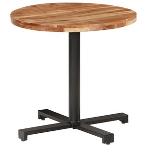 vidaXL Table de bistro Ronde &Oslash;80x75 cm Bois d'acacia massif