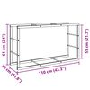 vidaXL Portant de bois de chauffage noir 110x30x61 cm acier