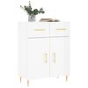 vidaXL Buffet Blanc brillant 69,5x34x90 cm Bois d'ing&eacute;nierie