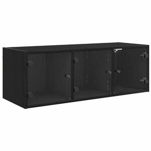 vidaXL Meuble mural 102 x 37 x 35 cm Bois d'ing&eacute;nierie Ch&ecirc;ne noir
