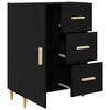 vidaXL Buffet Ch&ecirc;ne noir 34 x 69,5 x 90 cm Bois d'ing&eacute;nierie