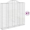vidaXL Paniers &agrave; gabions arqu&eacute;s 7 pcs 200x50x180/200 cm Fer galvanis&eacute;