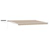 vidaXL Auvent r&eacute;tractable &eacute;lectrique Beige et blanc 4 &times; 3,5 m