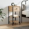 vidaXL Table de chevet ch&ecirc;ne sonoma 34x36x70 cm bois d'ing&eacute;nierie