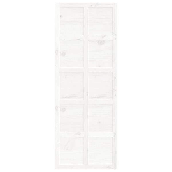 vidaXL Porte de grange Blanc 80x1,8x214 cm Bois massif de pin