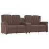 vidaXL Fauteuil inclinable porte-gobelets 4 places marron similicuir