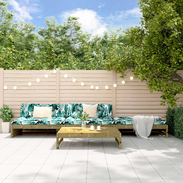 vidaXL Salon de jardin 4 pcs bois de pin impr&eacute;gn&eacute;