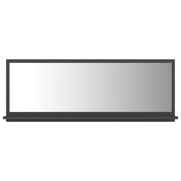 vidaXL Miroir de salle de bain Gris 100x10,5x37 cm Agglom&eacute;r&eacute;