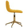 vidaXL Chaises &agrave; manger pivotantes lot de 4 jaune moutarde velours
